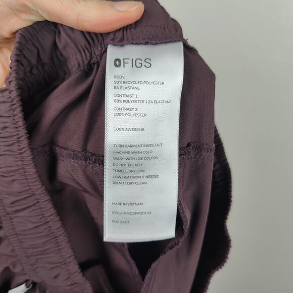 Figs Tansen Jogger Scrub Pants Mens XS Short Dark Fig FREEx Brown Medical - Picture 8 of 10